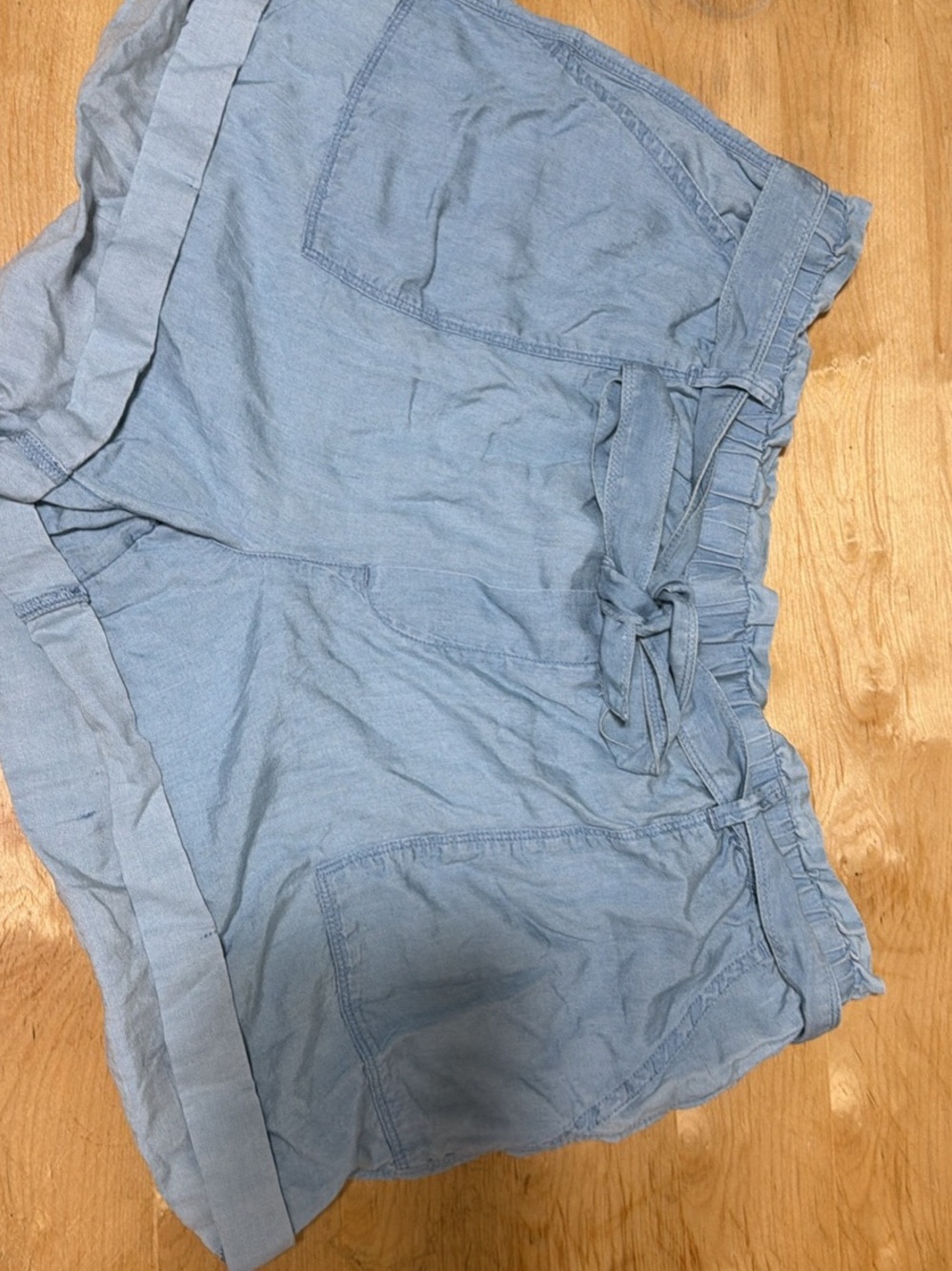 aerie Light Blue Drawstring Waist Shorts